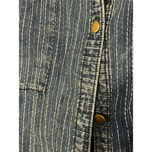 Free People Set The Mood Denim Mini Dress size M - Picture 4 of 5